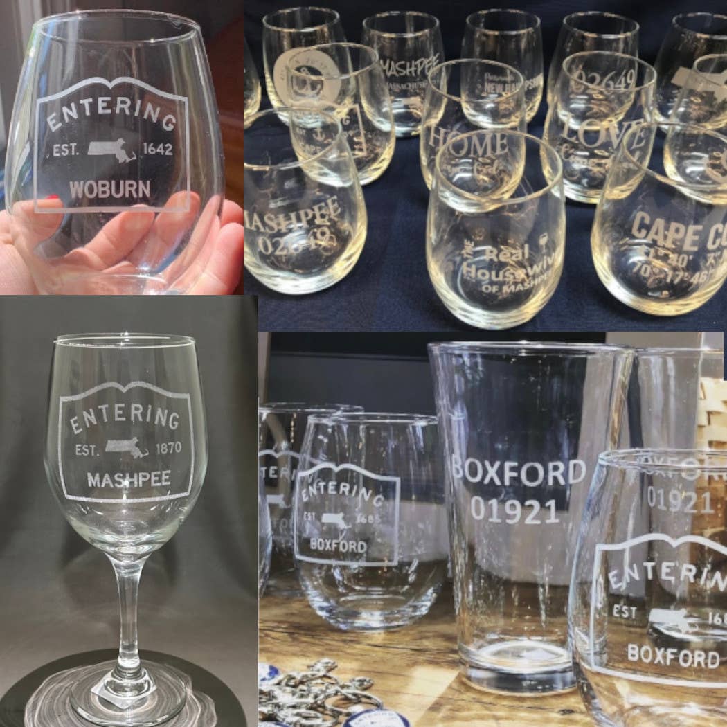 Peachy Pendants - Wholesale Wine Glass - GLASSWARE - Custom Town Tall Script11