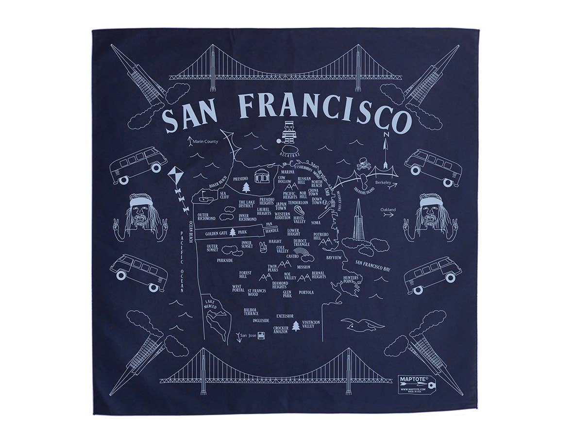 Maptote - Vendita all'ingrosso Bandana - Unisex - Bandana San Francisco1