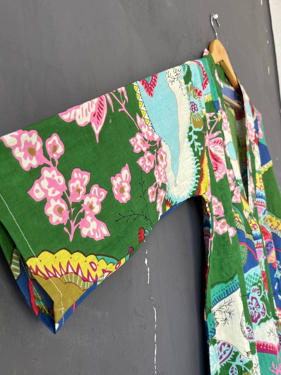 Bhawana Handicrafts - Wholesale Dress - Women's - Dress Long Robe Night Wear Floral Hand Block Printed Gowns3