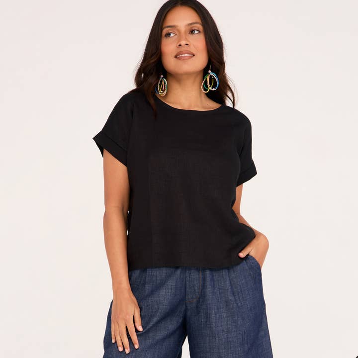 Luna Top Schwarz für den Großhandel von ella & sunday