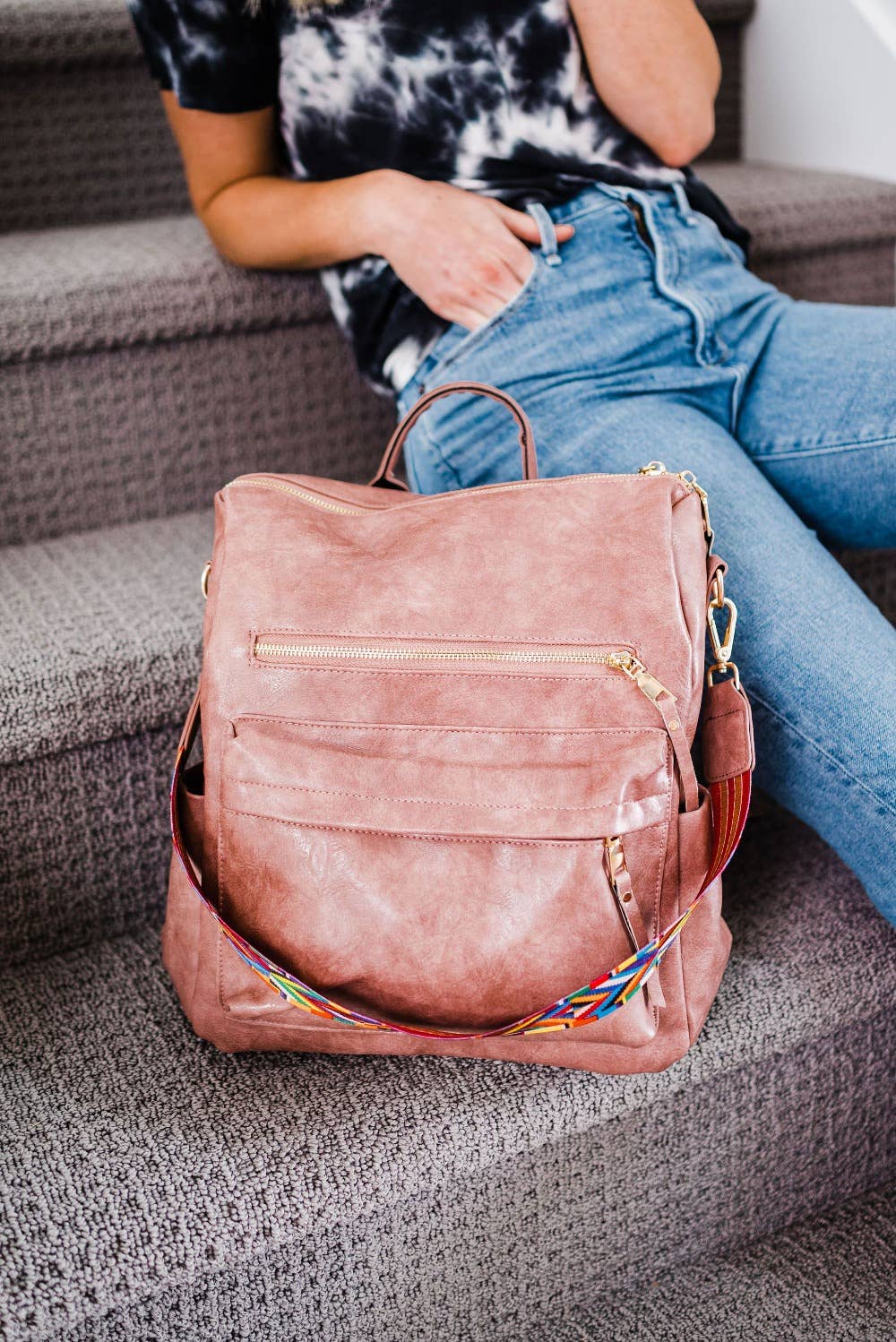 modern and chic - Wholesale Backpack - Women's - Brielle Convertible Backpack Shoulder Bag Carry All2