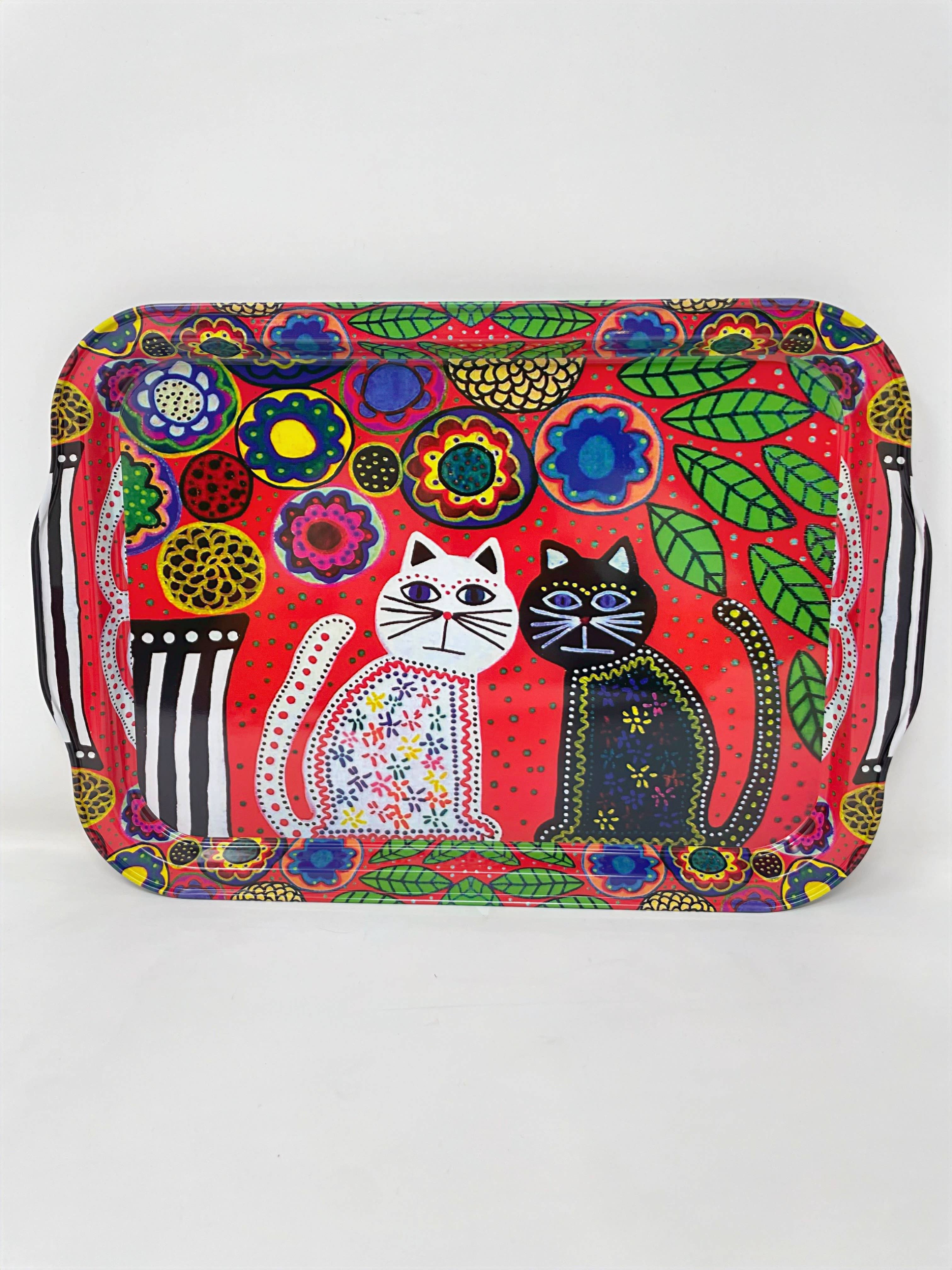 Nai Gifts - Wholesale Decorative Tray - Large Metal Cat Design Tray0