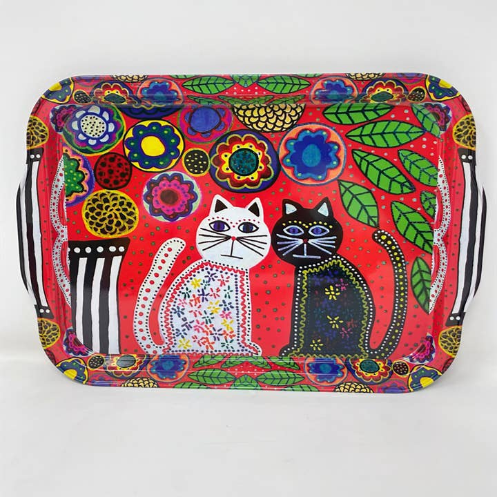 Nai Gifts - Wholesale Decorative Tray - Large Metal Cat Design Tray