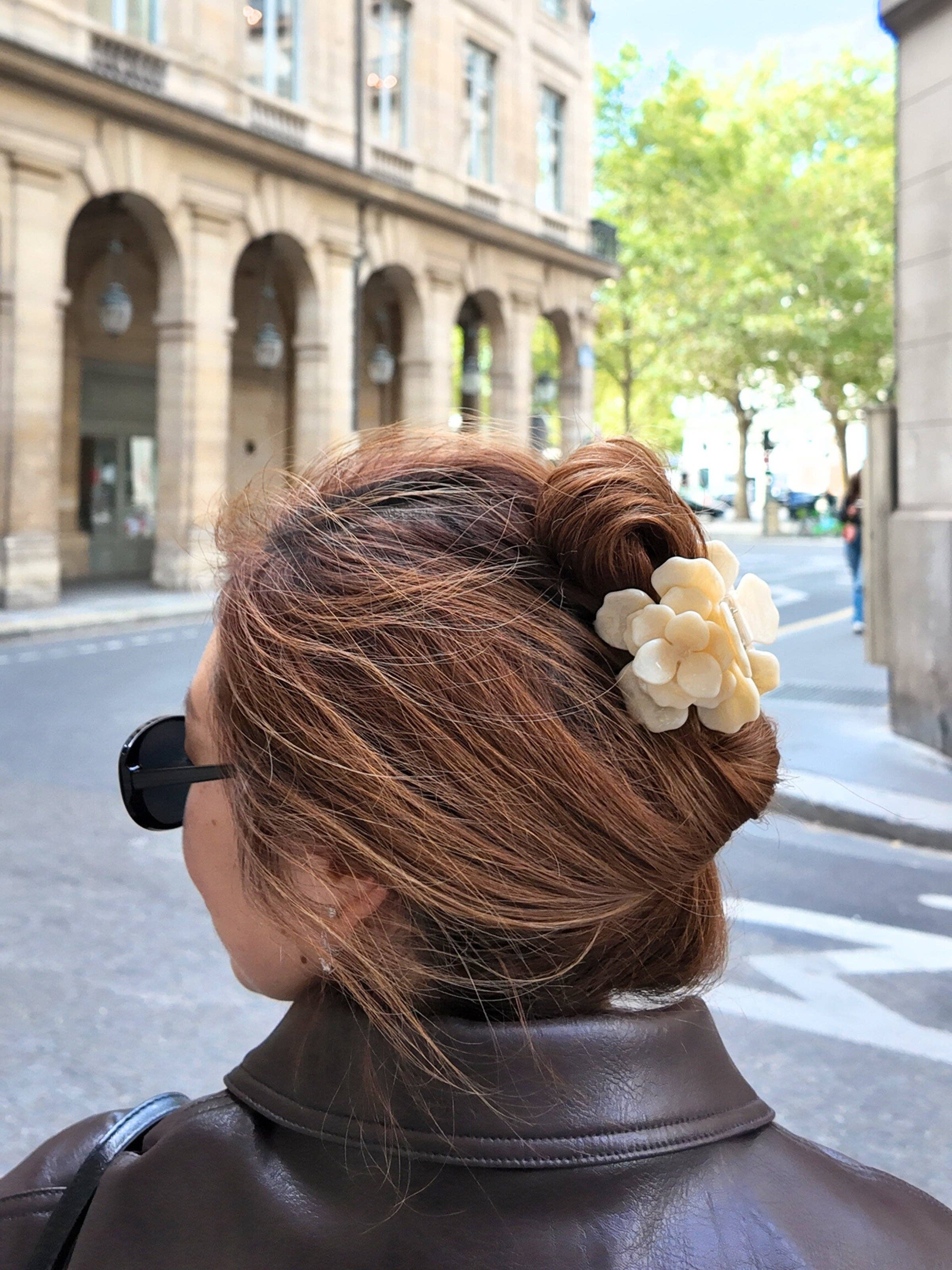 Solar Eclipse - Wholesale Hair Clip - Women's - Handmade Origami Gardenia Flower Claw Hair Clip10