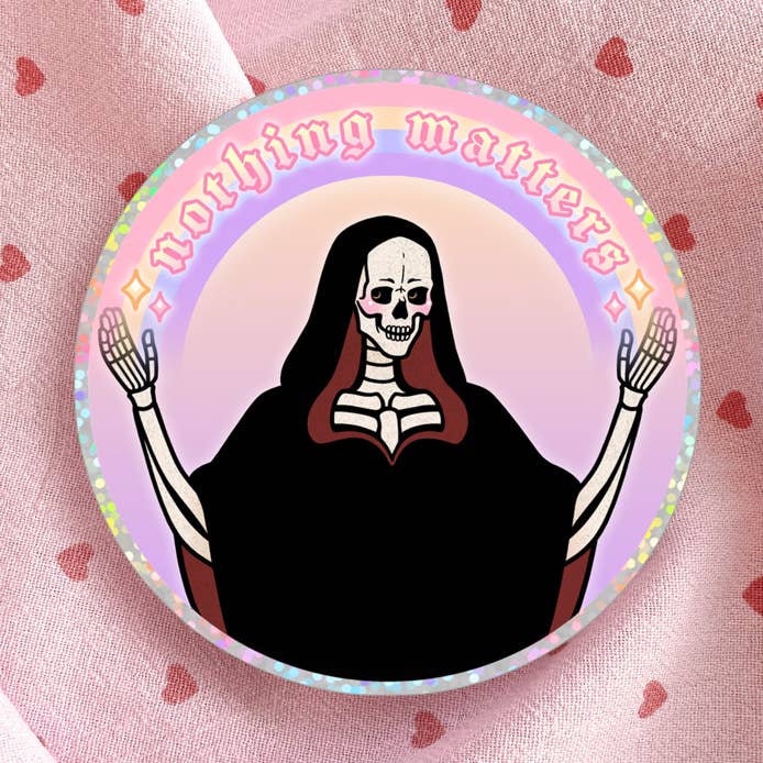 Nothing Matters Vinyl Sticker for wholesale by Black Serotonin