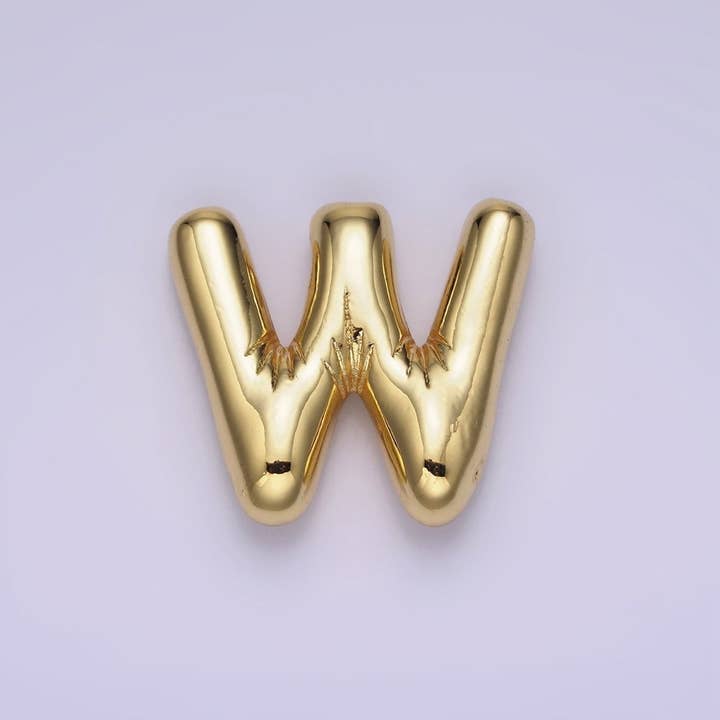 Aim Eternal - Wholesale Individual charm/pendant - 14K Gold Filled 20mm Chubby Balloon Initial Letter Pendant | A1067-A107922