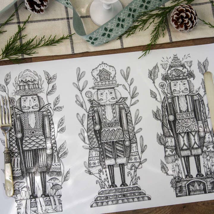 Mackenzie Myrick Studio - Wholesale Disposable Placemat - The Nutcrackers | Paper Placemats