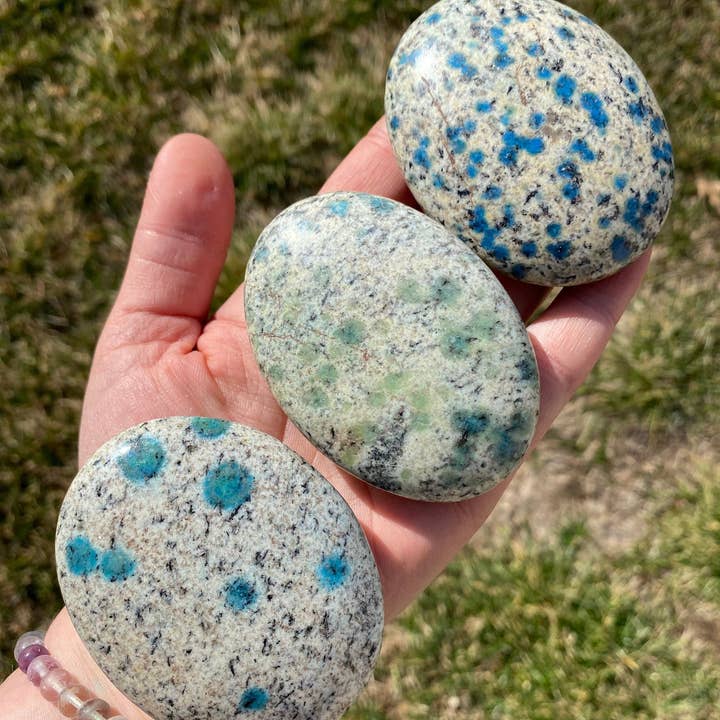 New Moon Beginnings - Wholesale Spiritual Stone/Crystal - K2 Stone Palm Stone - Polished Stone Oval