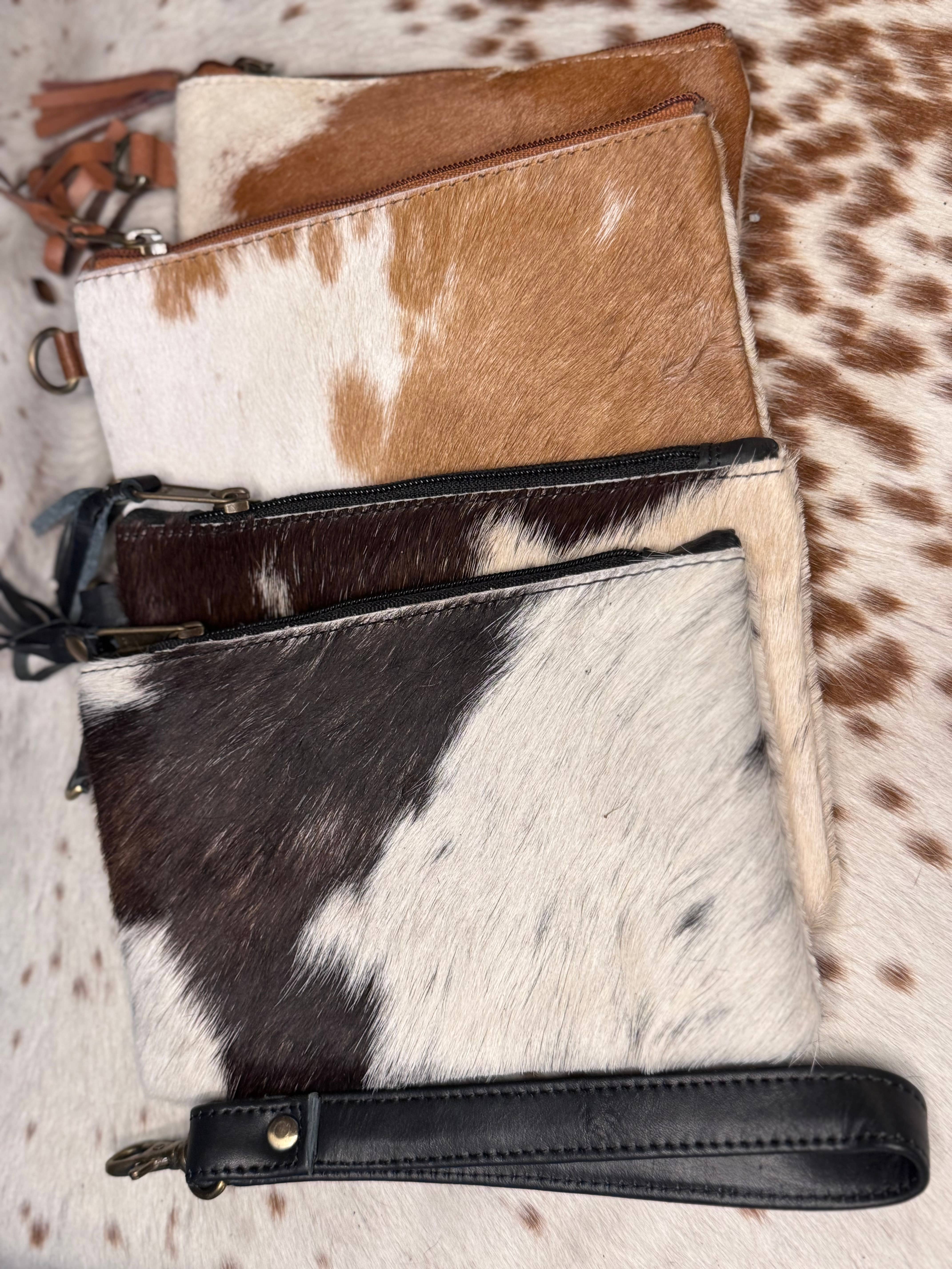 FRINGE & LUXE - Wholesale Wristlet - Cowhide wristlet pouch0