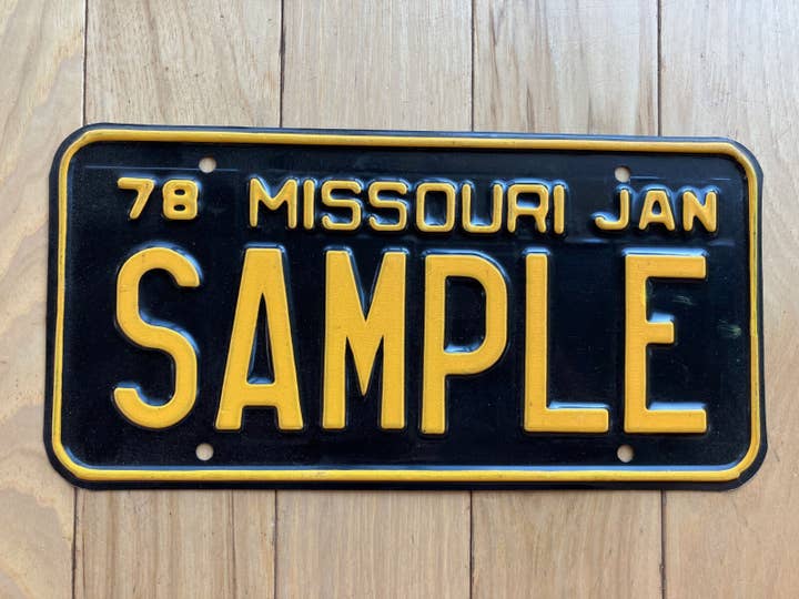 1978 Missouri Sample License Plate for wholesale by RusticPlates