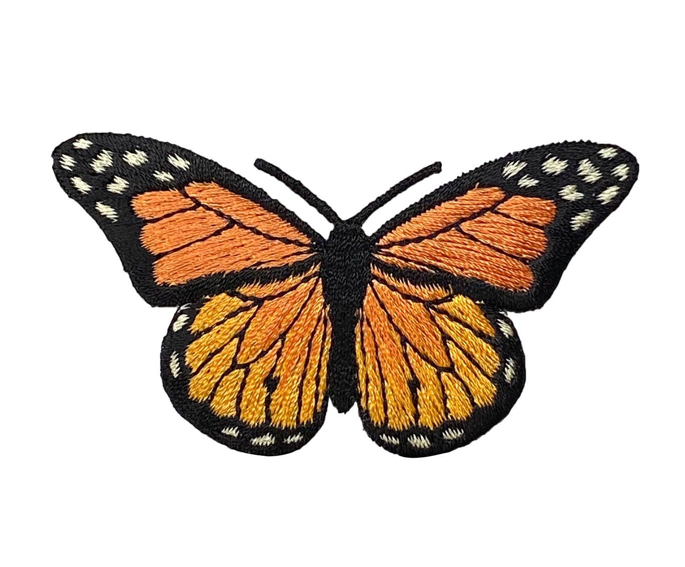 Wholesale Applique - Wholesale Patch - Orange Butterfly Embroidered Iron on Patch0