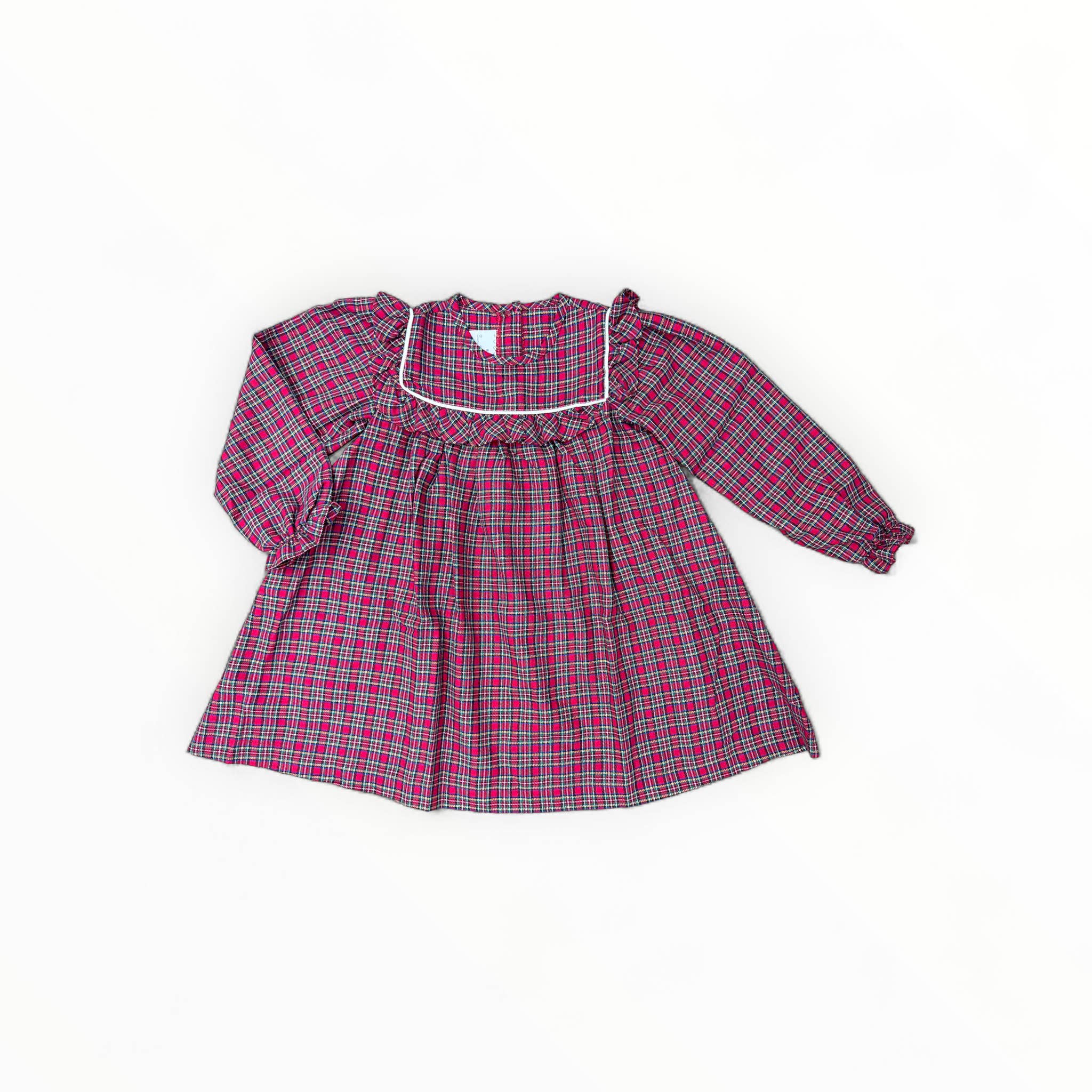 Sun House Children's - Wholesale Dress - Kids - Britta Dress in Holiday Plaid