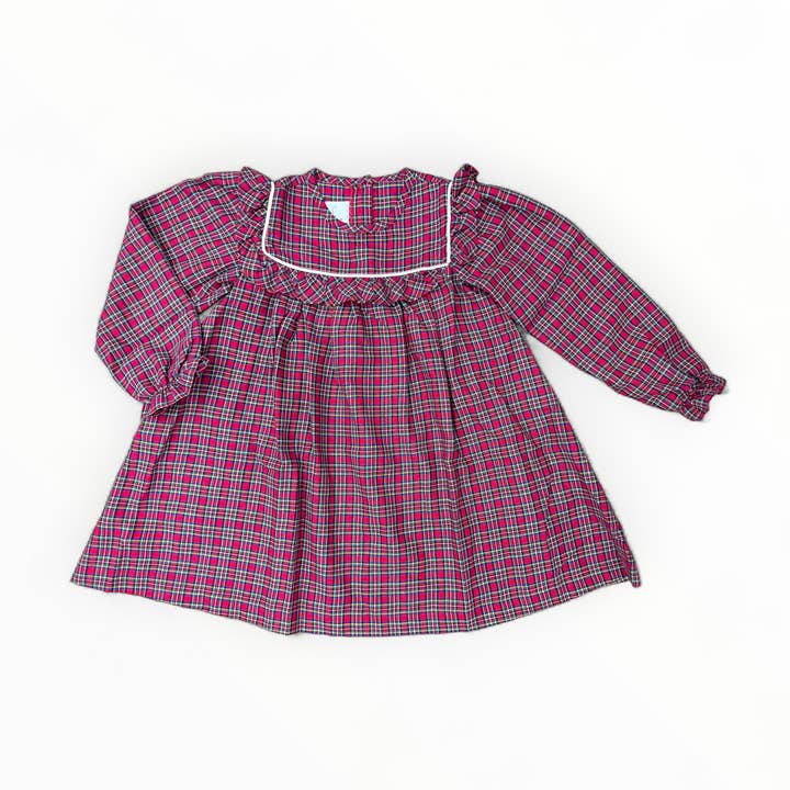Sun House Children's - Wholesale Dress - Kids - Britta Dress in Holiday Plaid0