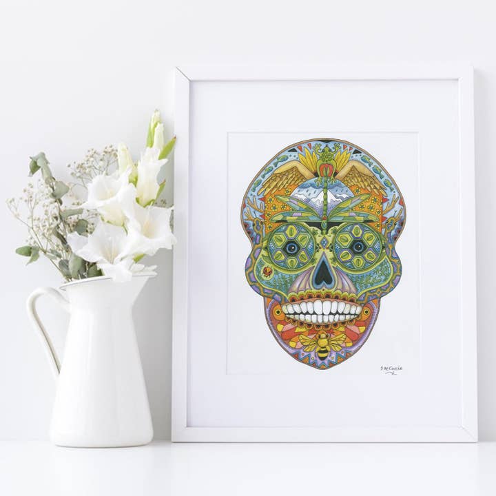 Impresión firmada Sugar Skull para venta al por mayor de EarthArt International