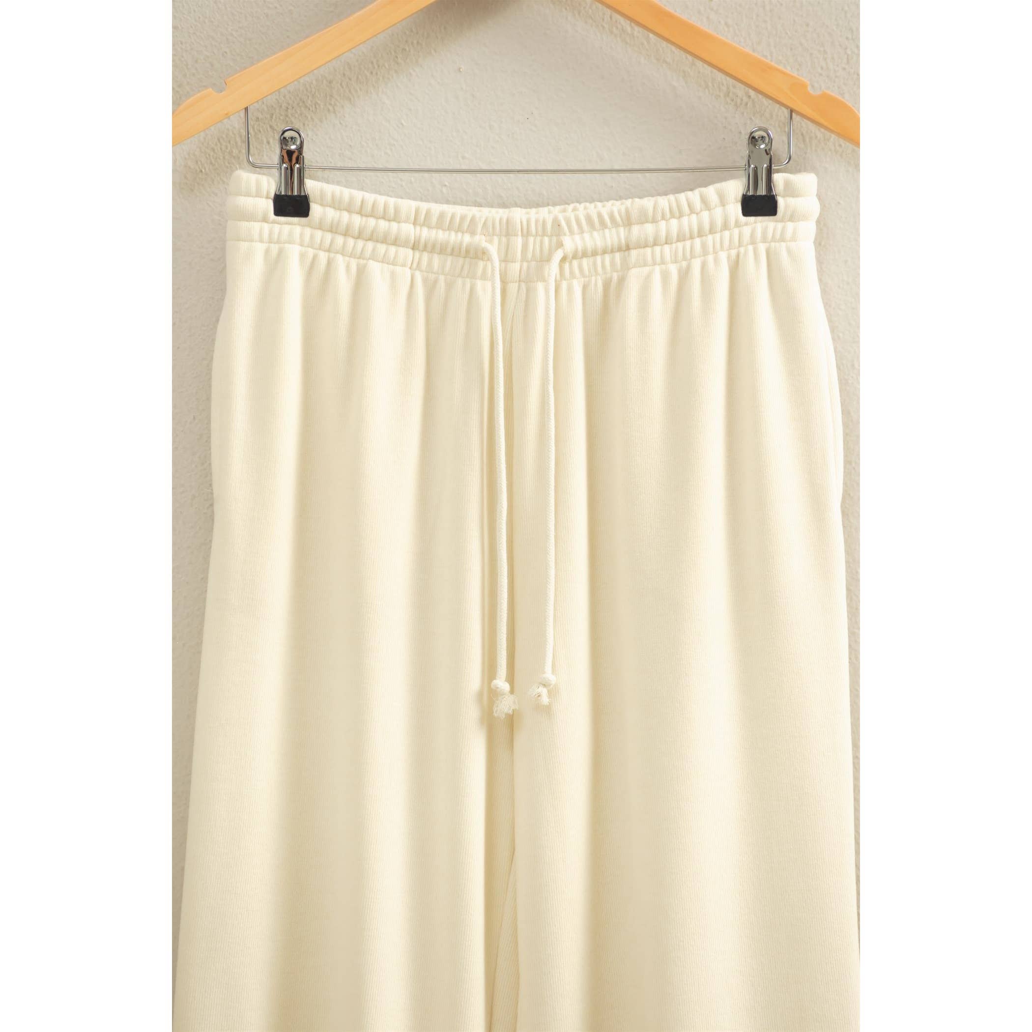 Double Zero - Vendita all'ingrosso Pantaloni sportivi/da jogging loungewear - Donna - Pantaloni jogger a costine morbide con coulisse e vestibilità comoda4