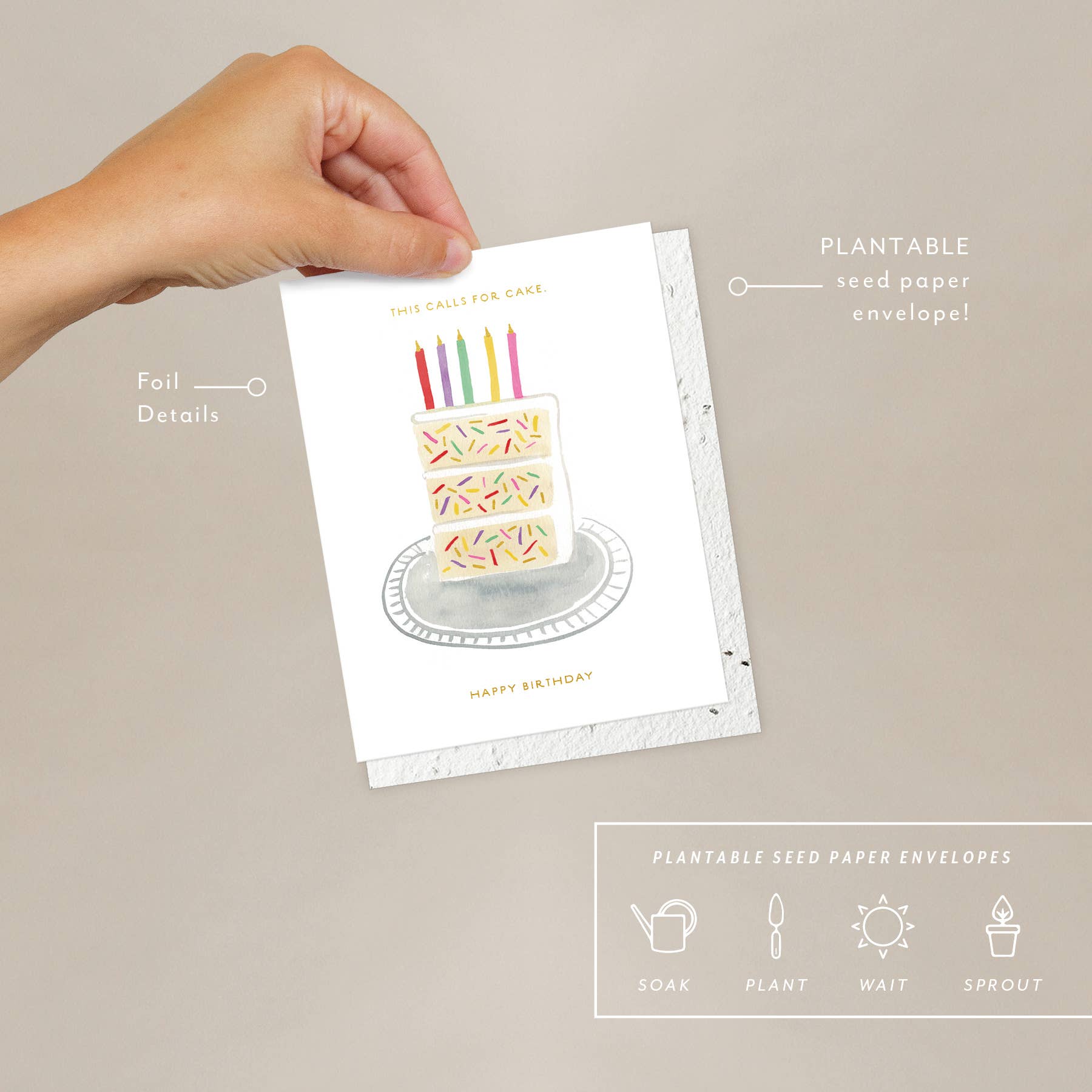 Seedlings - Wholesale Birthday Card - Birthday Slice - Birthday Card1