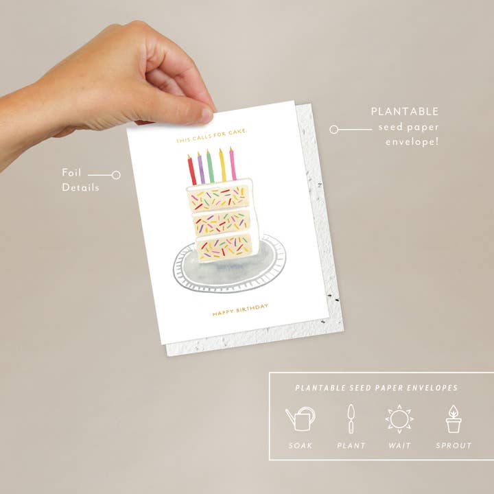 Seedlings - Wholesale Birthday Card - Birthday Slice - Birthday Card1