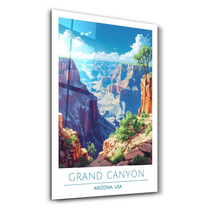 Grand Canyon-Arizona USA-Travel Posters | Glass Wall Art for wholesale by Artdesigna KG