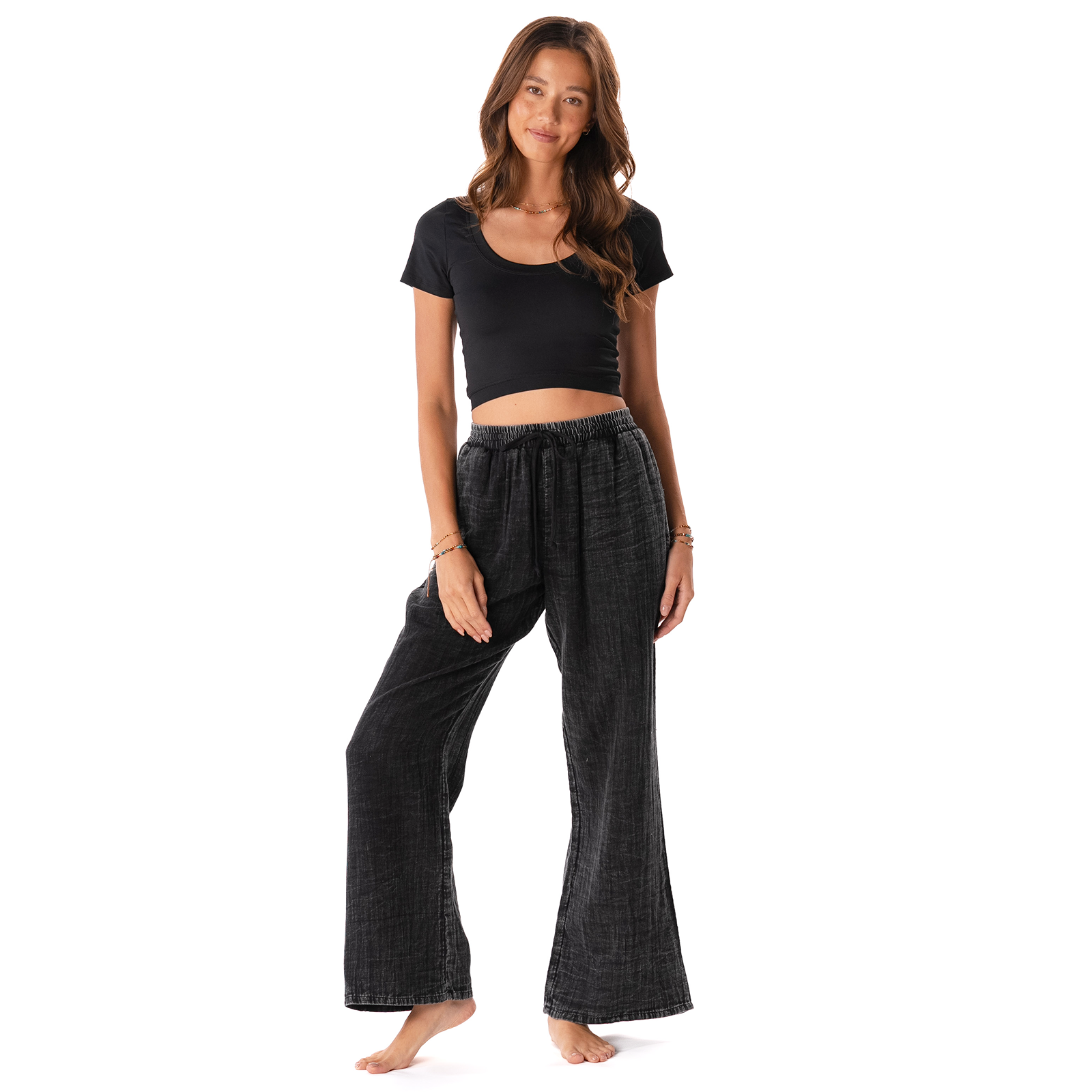 Lotus and Luna - Wholesale Pants - Women's - Vintage Black Cabana Pants7