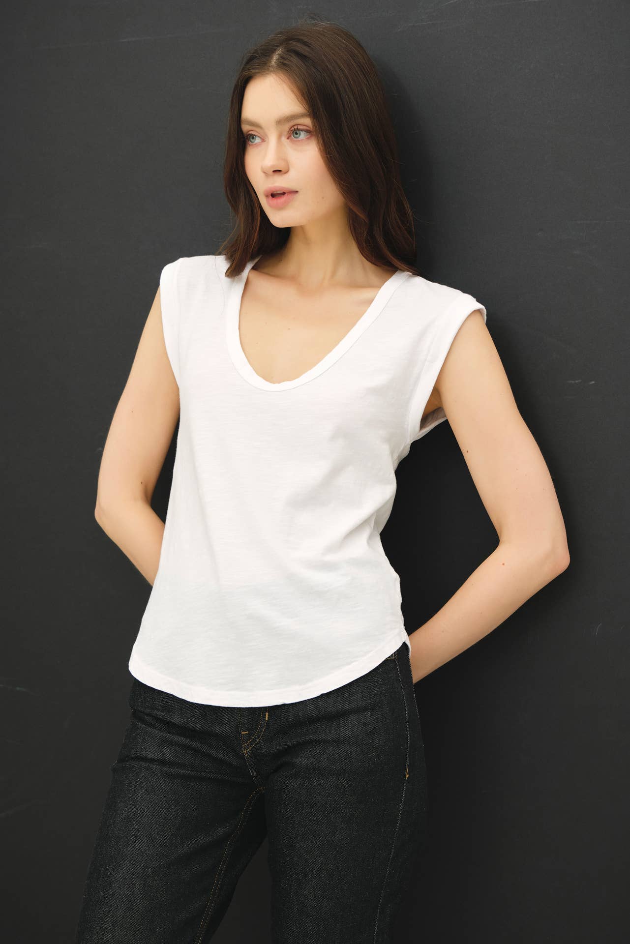 Be Cool - Wholesale T-Shirt - Women's - NEW COLOR-BASIC CAP SLEEVE GARMENT DYED TOP37