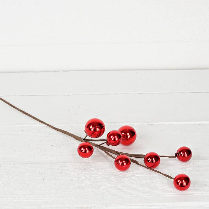 Holiday Depot Inc. - Wholesale Christmas Decoration - ISB60991- 19in Ornament Ball Spray-RED-3