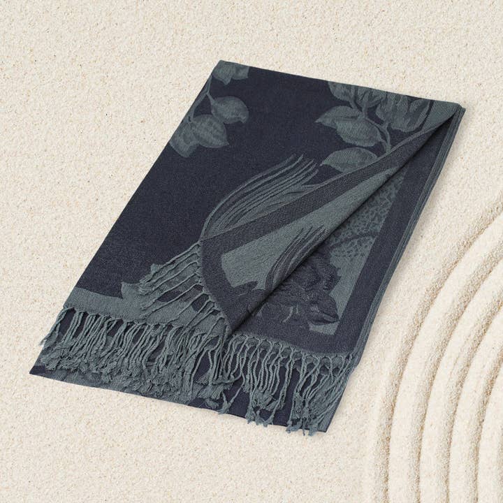 Sensibling Corp. - Wholesale Scarf – Women's - Rose Floral Pashmina Reversible Scarf Shawl34