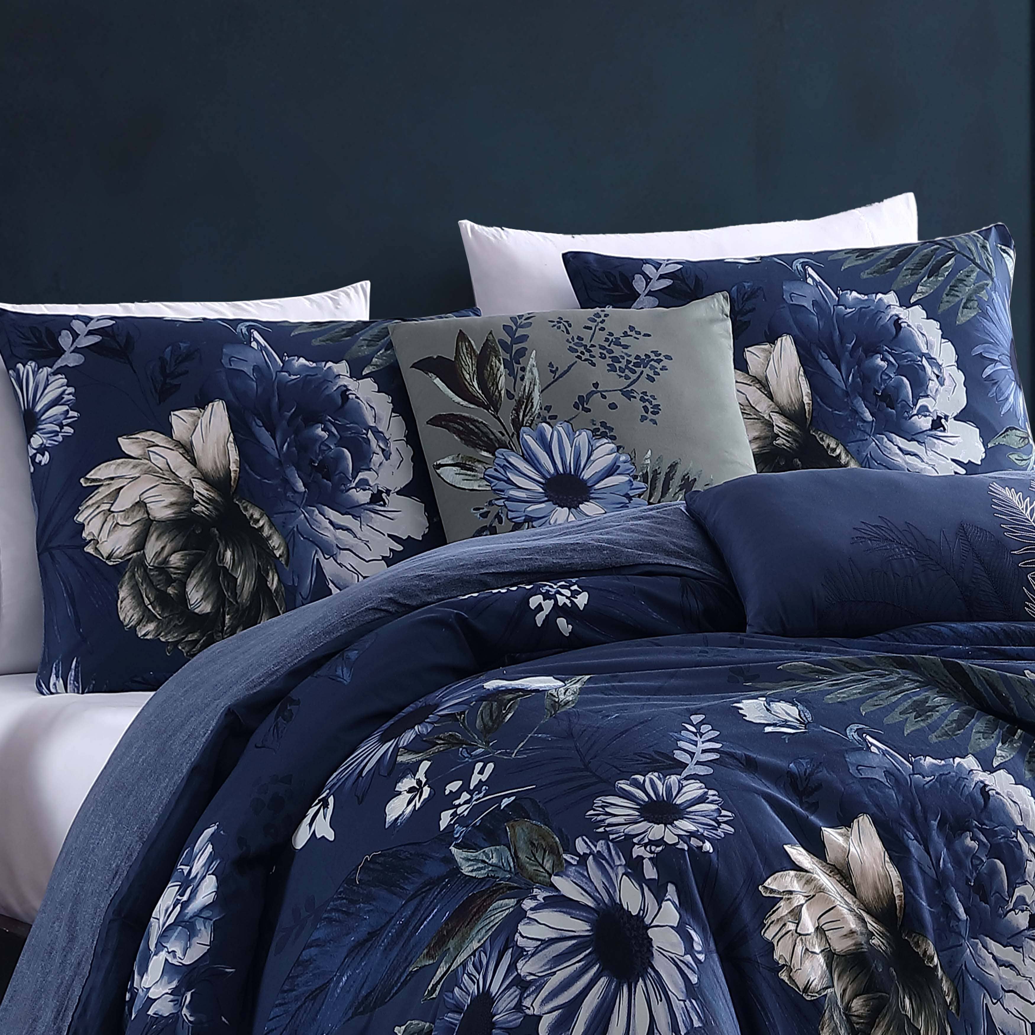 Wholesale Bebejan Delphine Blue 100% Cotton 5-Piece Comforter Set For ...