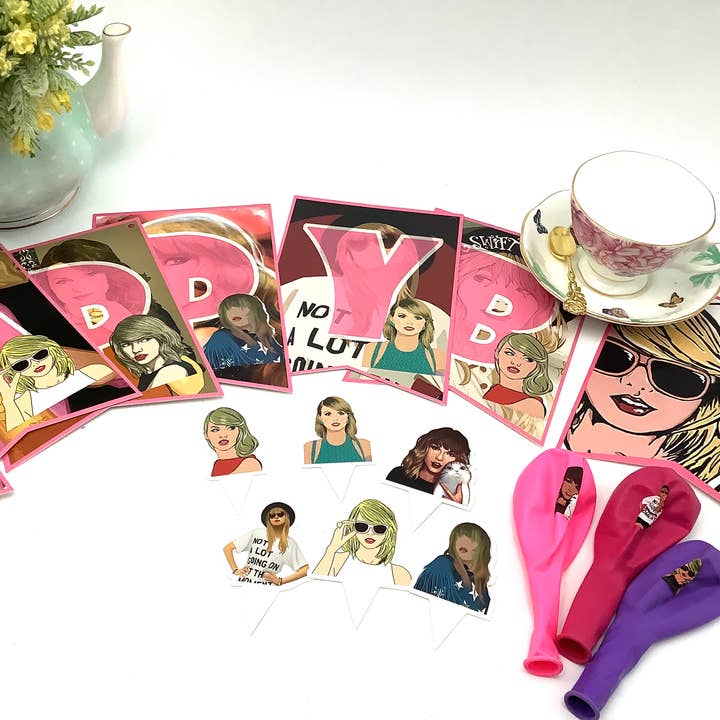 All Little Cute Things - Wholesale Bunting/Garland - Taylor Swift Tea Party Decorations, Banner, Balloons, Decor