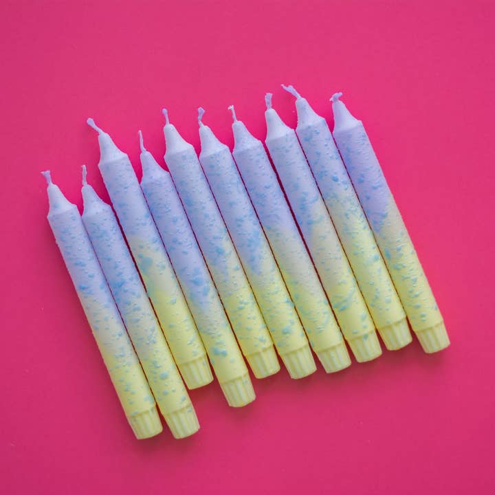 Nordtrice - Wholesale Tapered Candle/Candlestick - Taper candles - two-colored with decorations mix