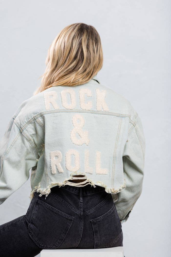 Trio Urban - Wholesale Denim Jacket - Women's - Rock and Roll Crop Denim Jacket24
