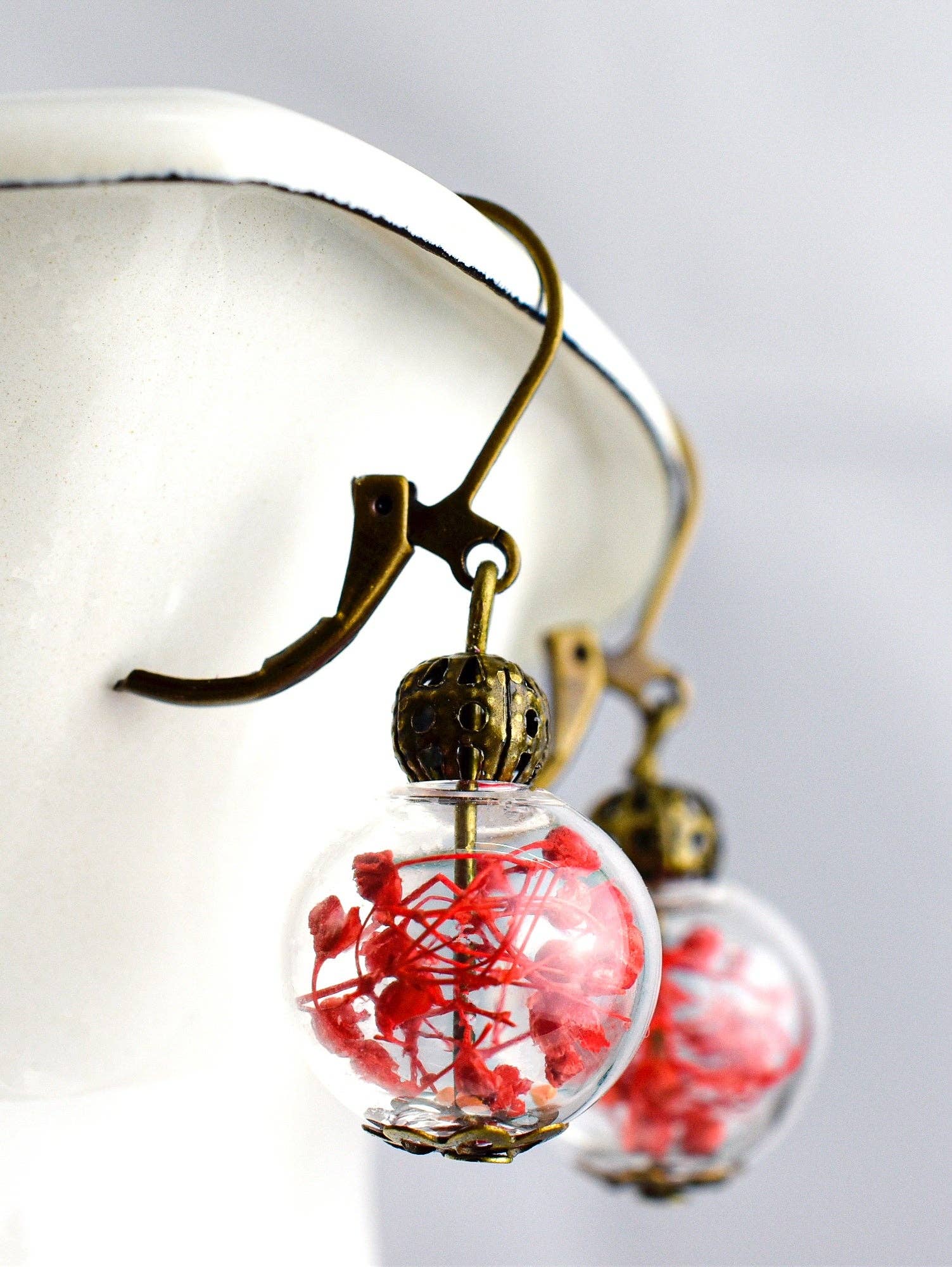 MadamLili - Wholesale Dangle Earrings - Summer joy III real flower earrings - VINOHR-145