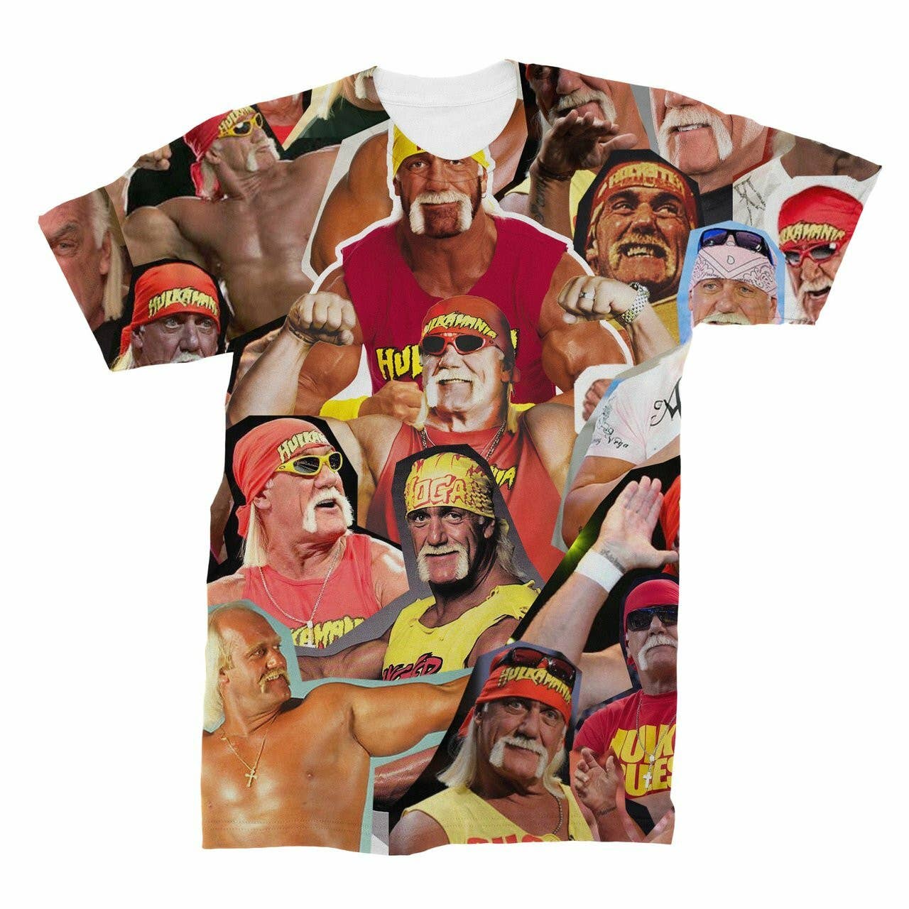 Subliworks - Wholesale T-Shirt (Graphic) - Unisex - Hulk Hogan Photo Collage T-Shirt