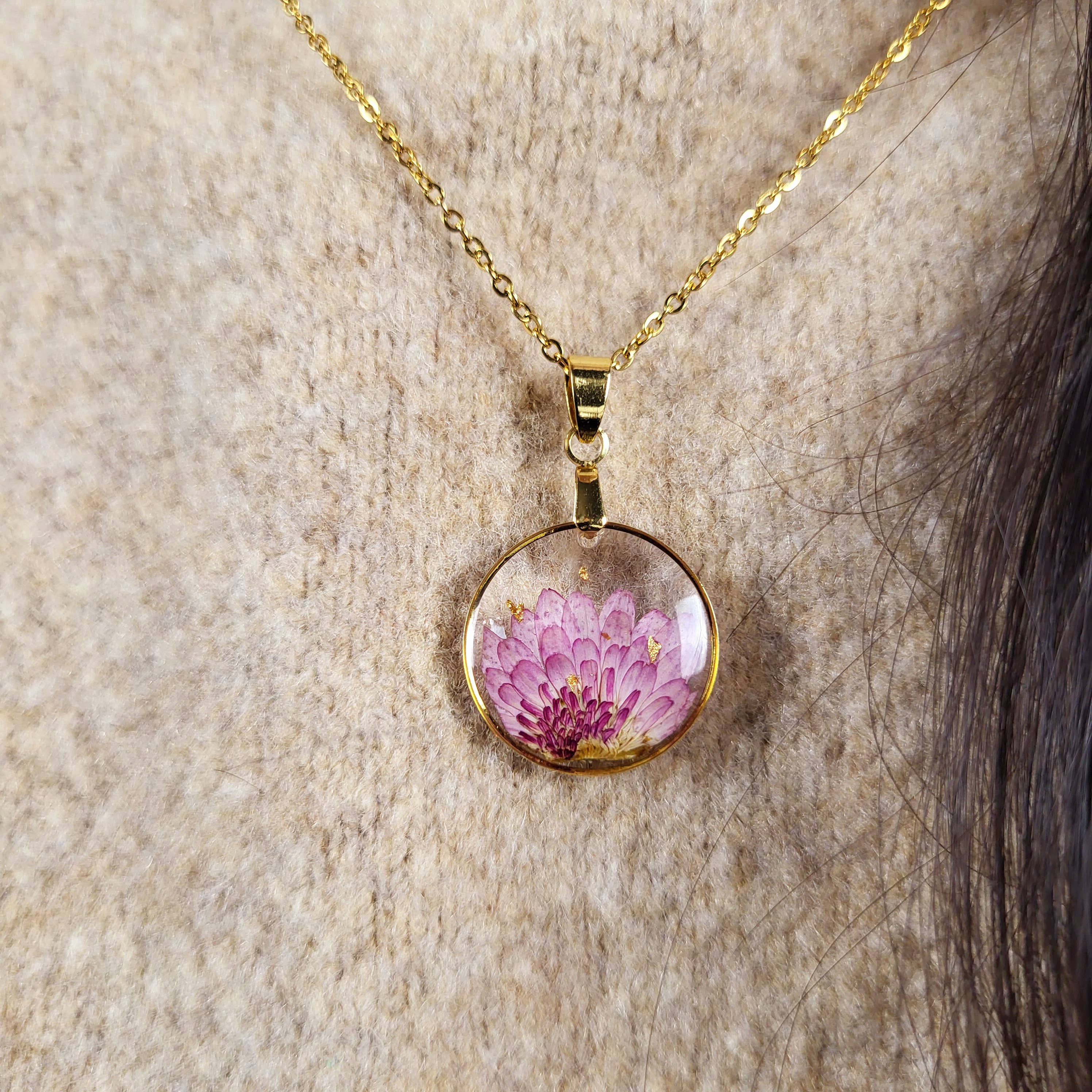 Rhodonco - Wholesale Pendant/Charm Necklace - November birth flower necklace - Chrysanthemum2