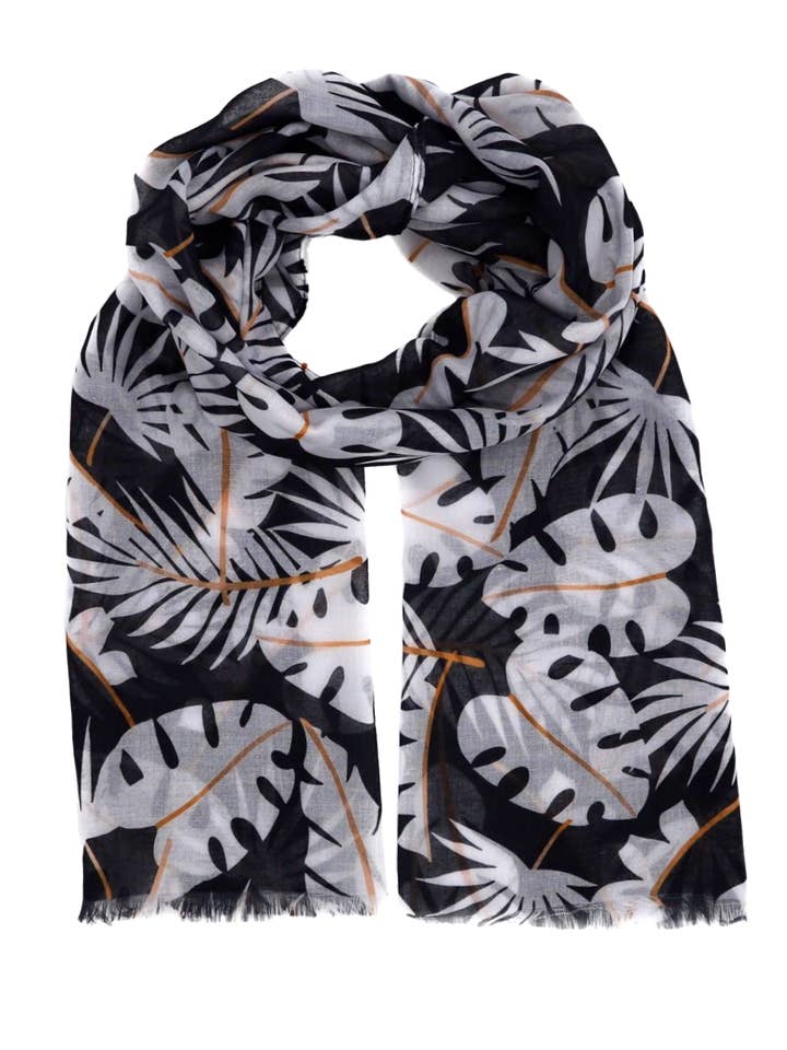 Light Cotton Scarf for Women with Tropical Pattern for wholesale by Scarf Designers