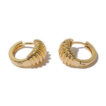 Räfflade spännesörhängen för wholesale av SOCALI