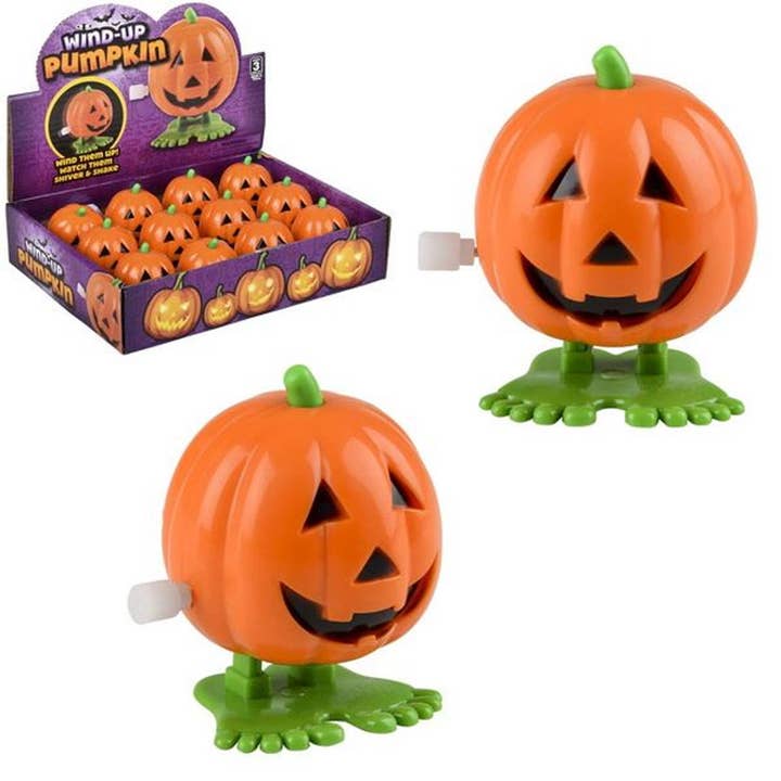 Wind-Up Pumpkin Toy - Halloween Bulk Fun for Kids for wholesale by Holiday Farm