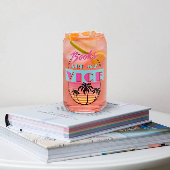 Fables & Tales Co. - Wholesale Drinking Glass/Cup - Books Are My Vice Glass