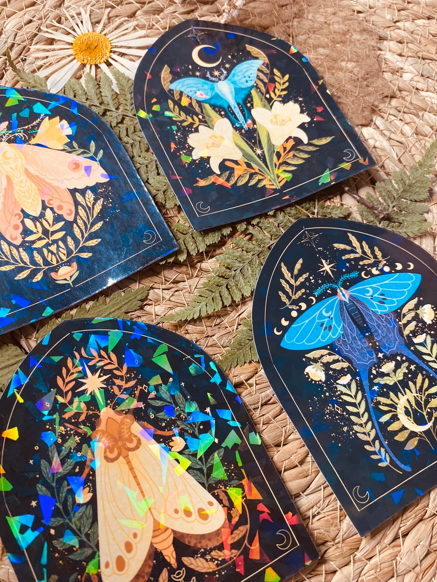 Split Moon Studios - Venta al por mayor Pegatina - Pegatinas de vinilo holográficas con mariposas para Bullet Journal7