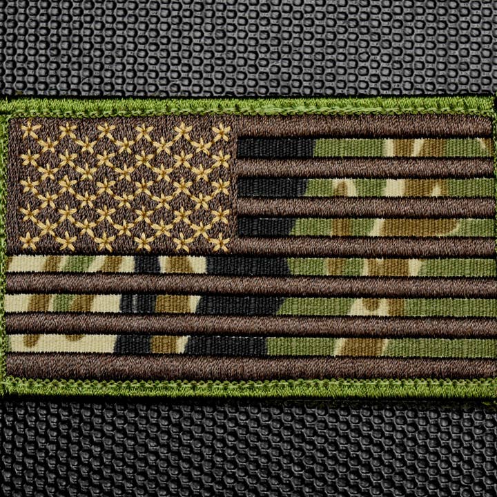 Tiger Stripe FWD US Flag Embroidered Patch for wholesale by BritKitUSA