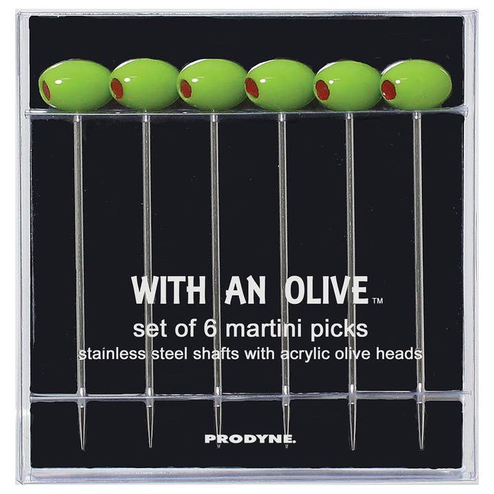 Prodyne - Vente Piques à cocktail - Avec des pics à martini « Olive », lot de 61