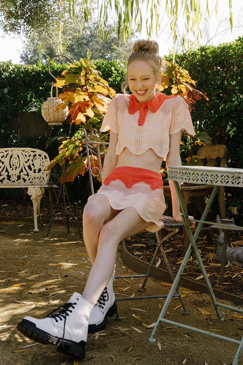 STORIA - Wholesale Skirt - Women's - HS1176- Waved Crochet Mini Skirt1