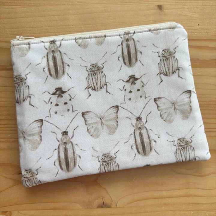 Bug Insect Print Zippered Pouch for wholesale by Craftinista Girl
