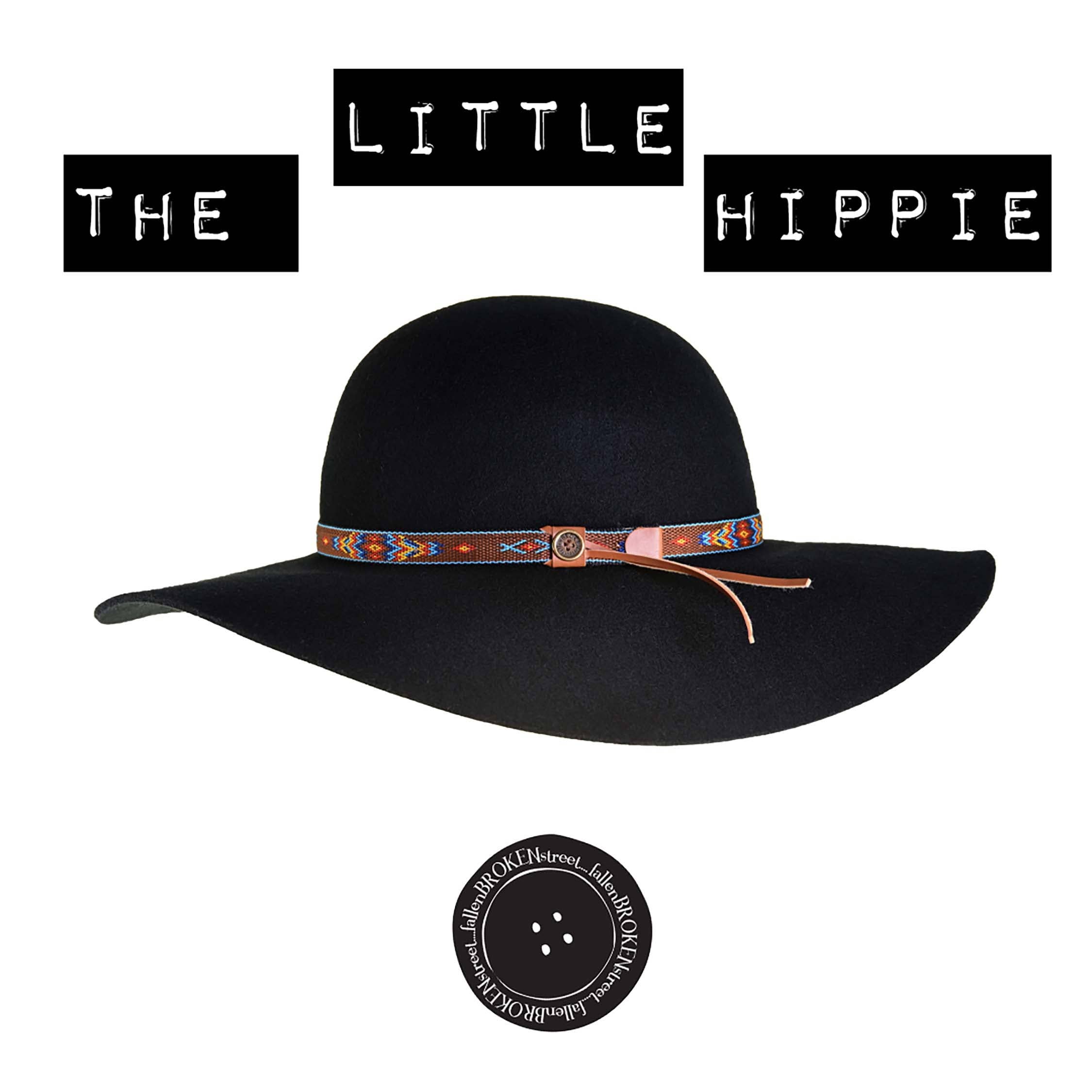 Negro Sombrero de fieltro flexible The Little Hippie, negro de venta al por mayor en Faire6