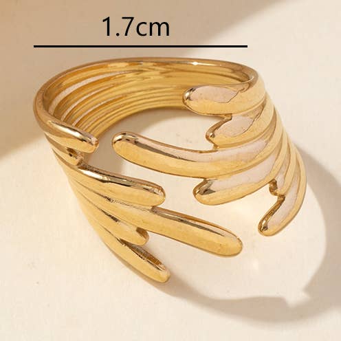 Adjustable ring Stainless steel 25BGA229 for wholesale by Blossom bijoux