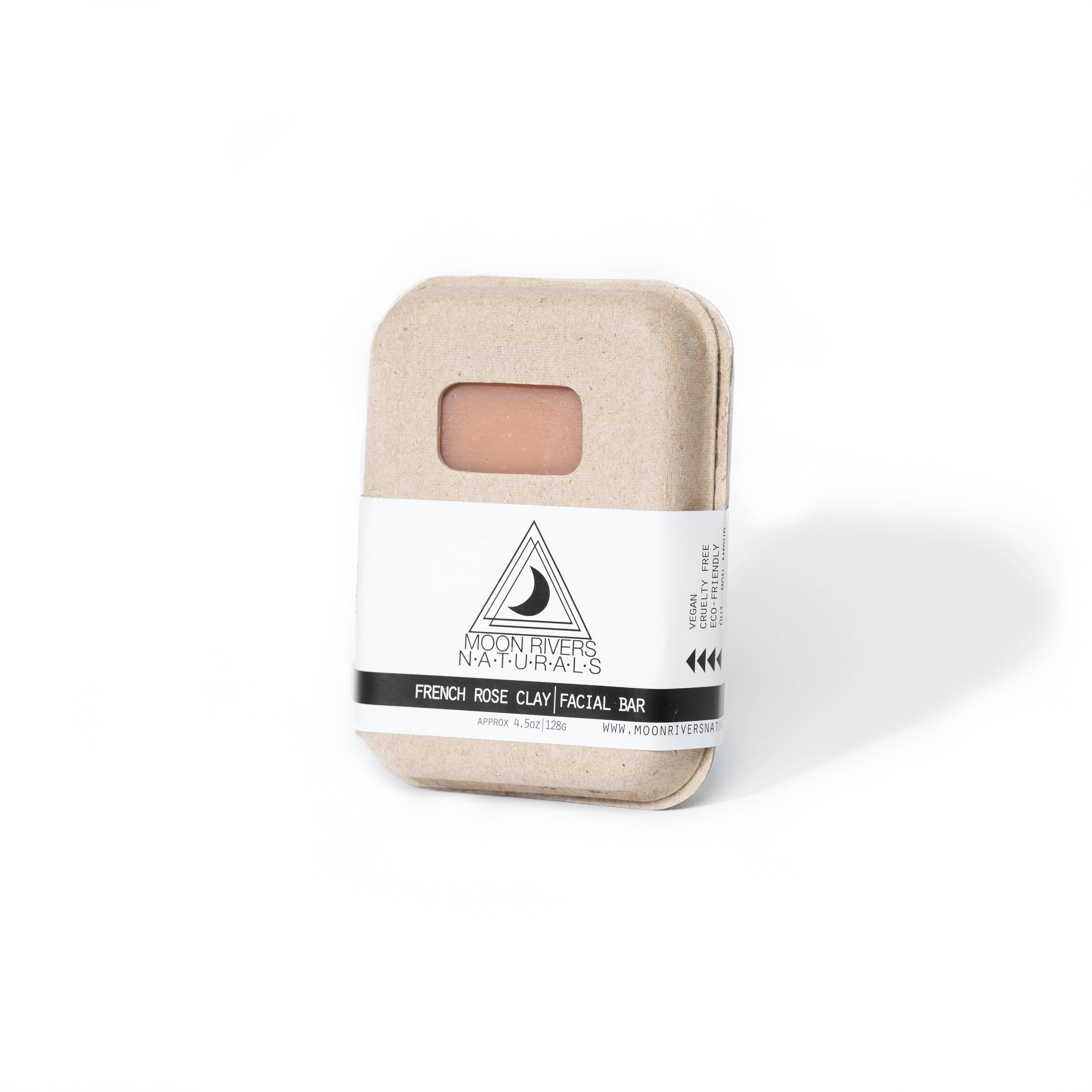 Moon Rivers Naturals - Wholesale Facial Cleanser - French Rose Clay Facial Bar
