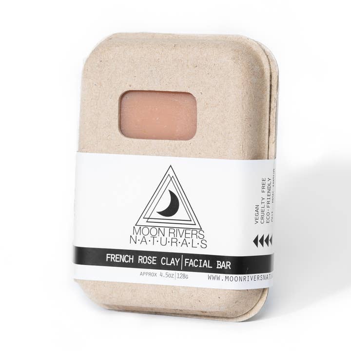 Moon Rivers Naturals - Wholesale Facial Cleanser - French Rose Clay Facial Bar