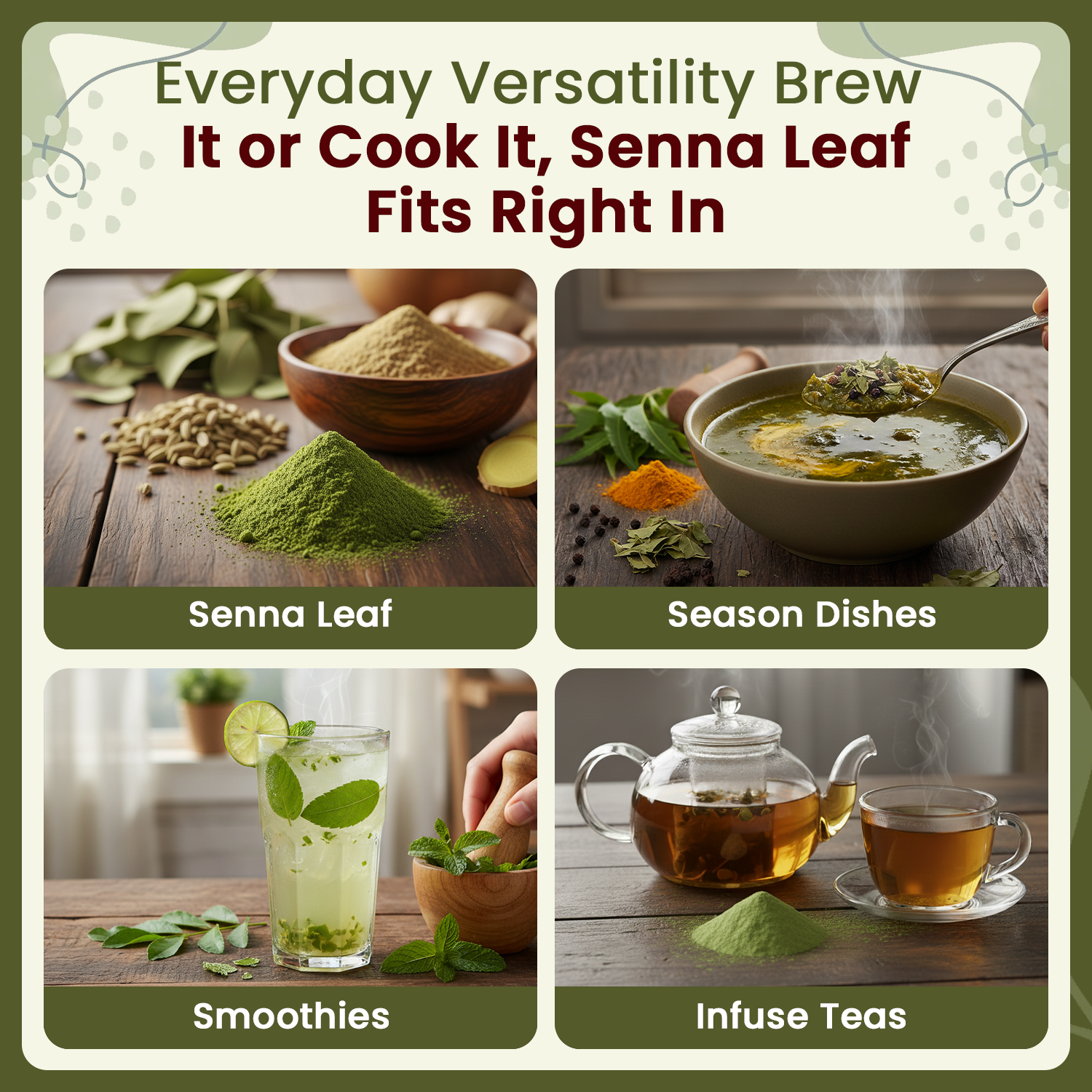 Organic Way LLC – Großhandel Kräuter – Premium-Senna-Blattpulver (Cassia Angustifolia) - Koscher zertifiziert | Superfood, roh, vegan, gentechnikfrei & glutenfrei | USDA zertifiziert | Herkunft - Indien8