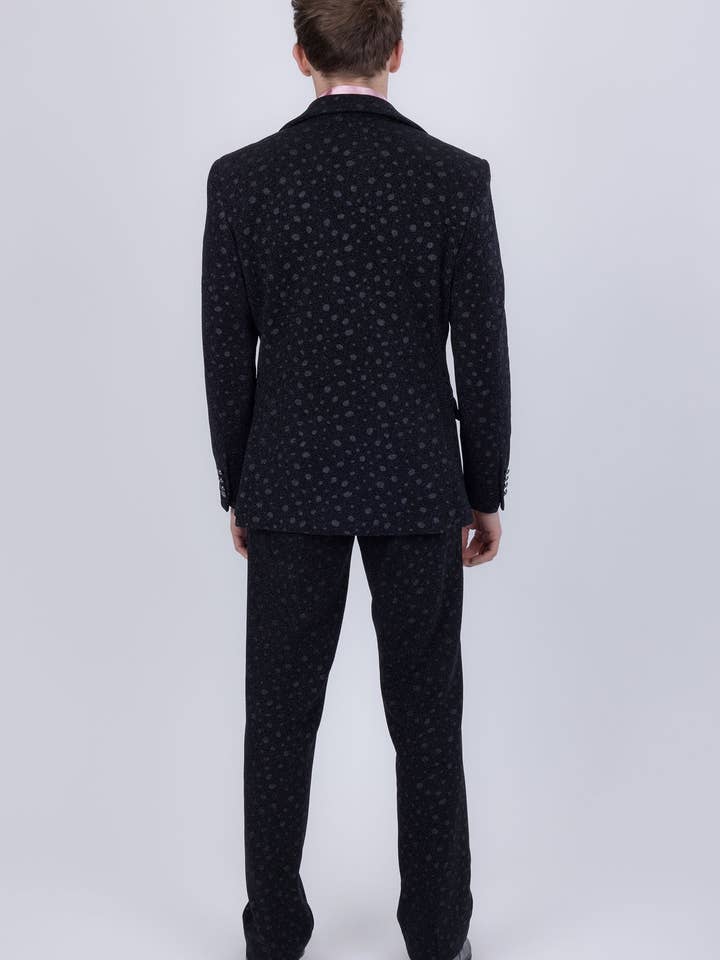 BARABAS - Venta al por mayor Conjunto de vestir - Hombre - Traje de Hombre con Lunares Geométricos y Solapa de Muesca 5SU343