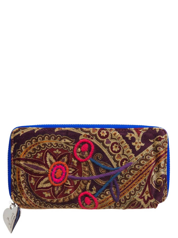 SANDRA \ - Portefeuille rouge vin N11 | pour la vente par Maura Coscia