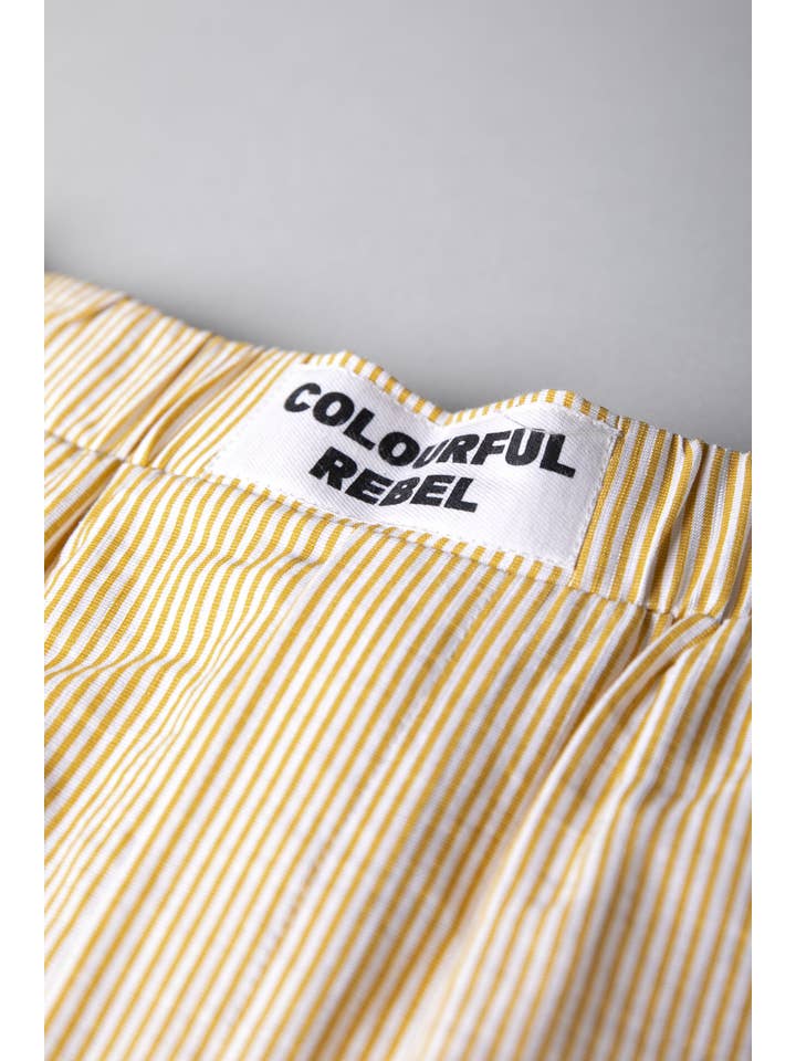 Lyn Striped Short | Ochre Yellow for wholesale on Faire5
